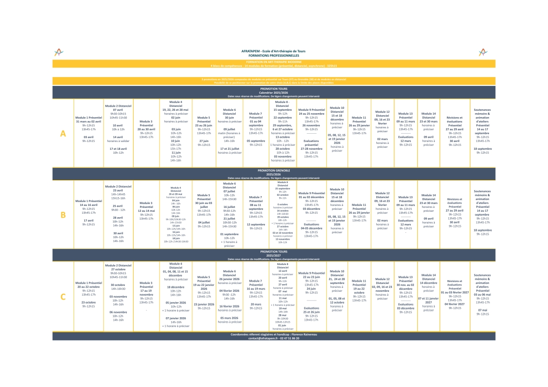 Calendrier-2025-2026-2027-Formation-art-therapie-moderne-nouvelle-formule